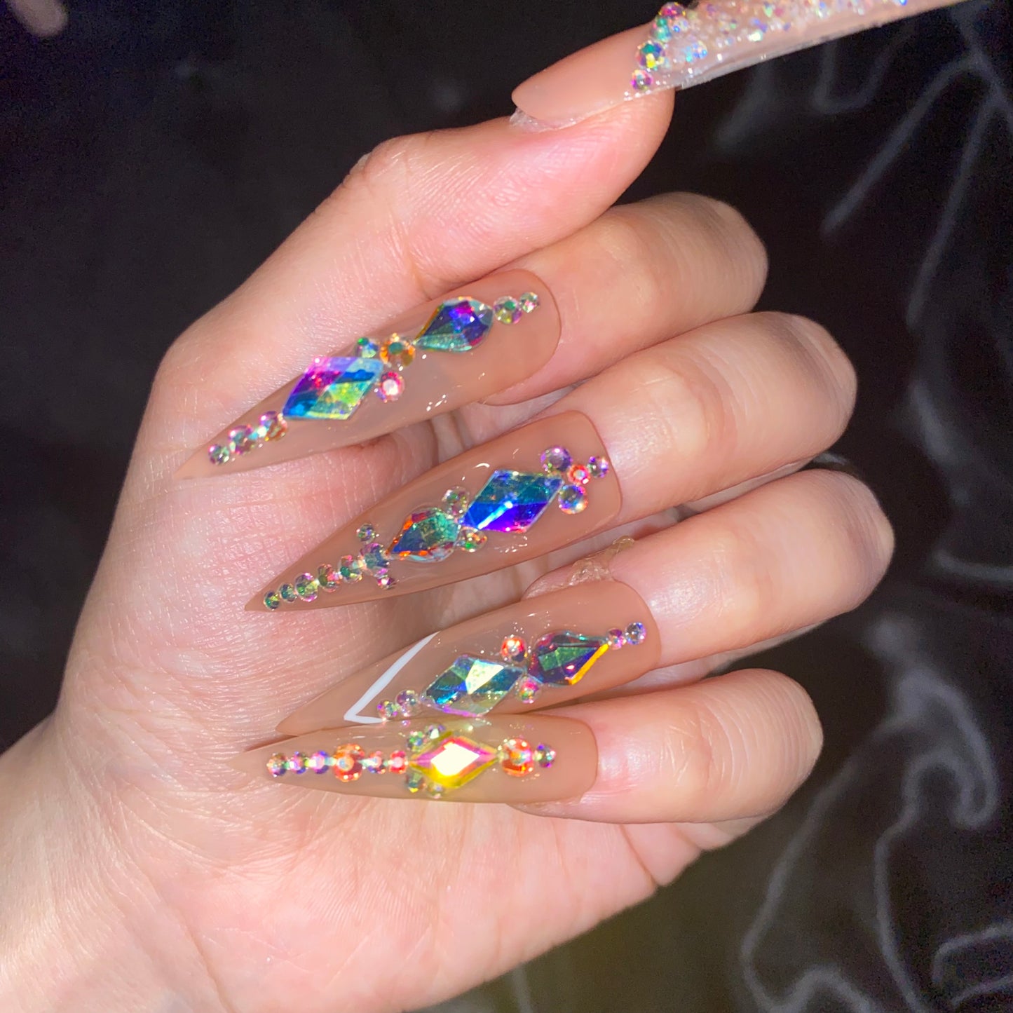 S313-handmade customize acrylic press on nails--Missunails