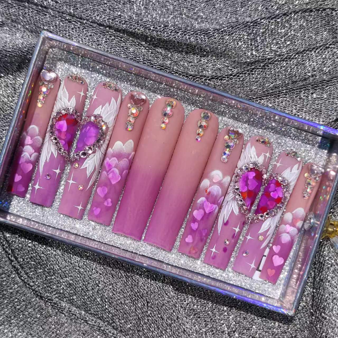 Luxury Handmade Nails Pink