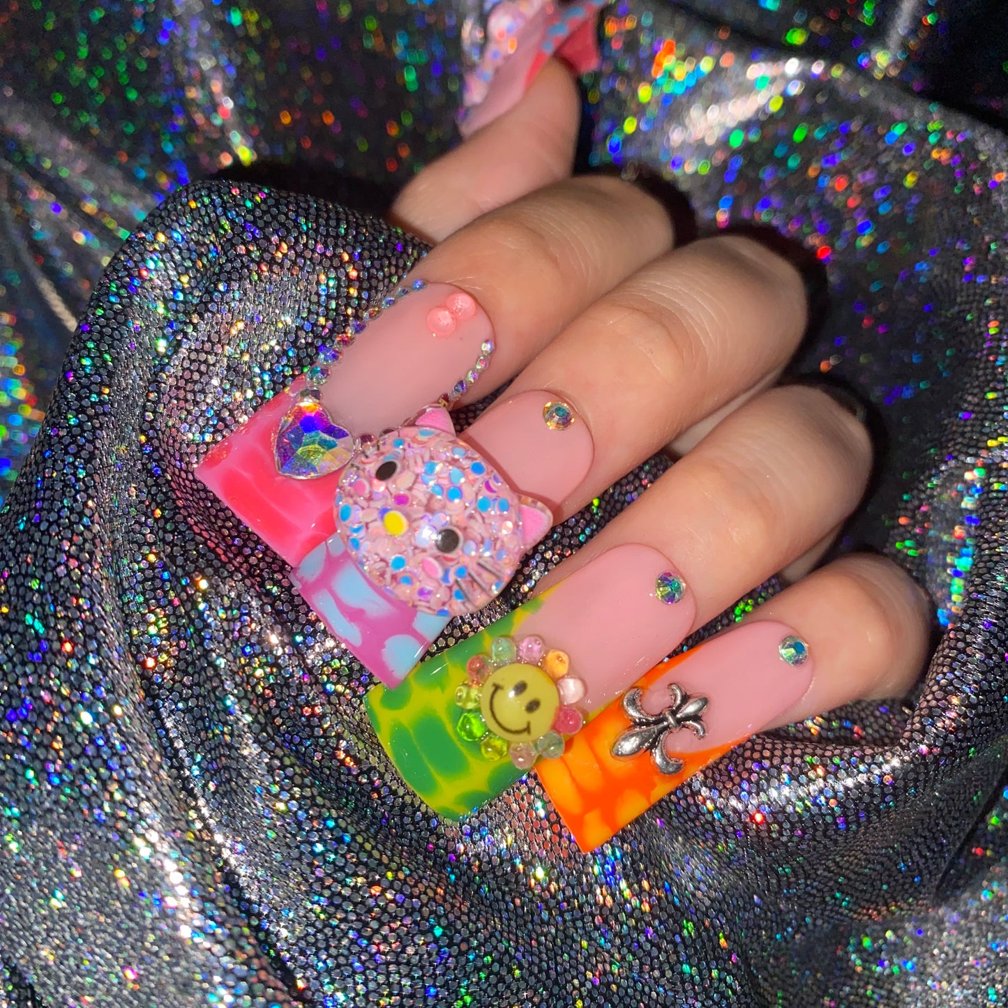 Y89-duck handmade customize acrylic press on nails--Missunails