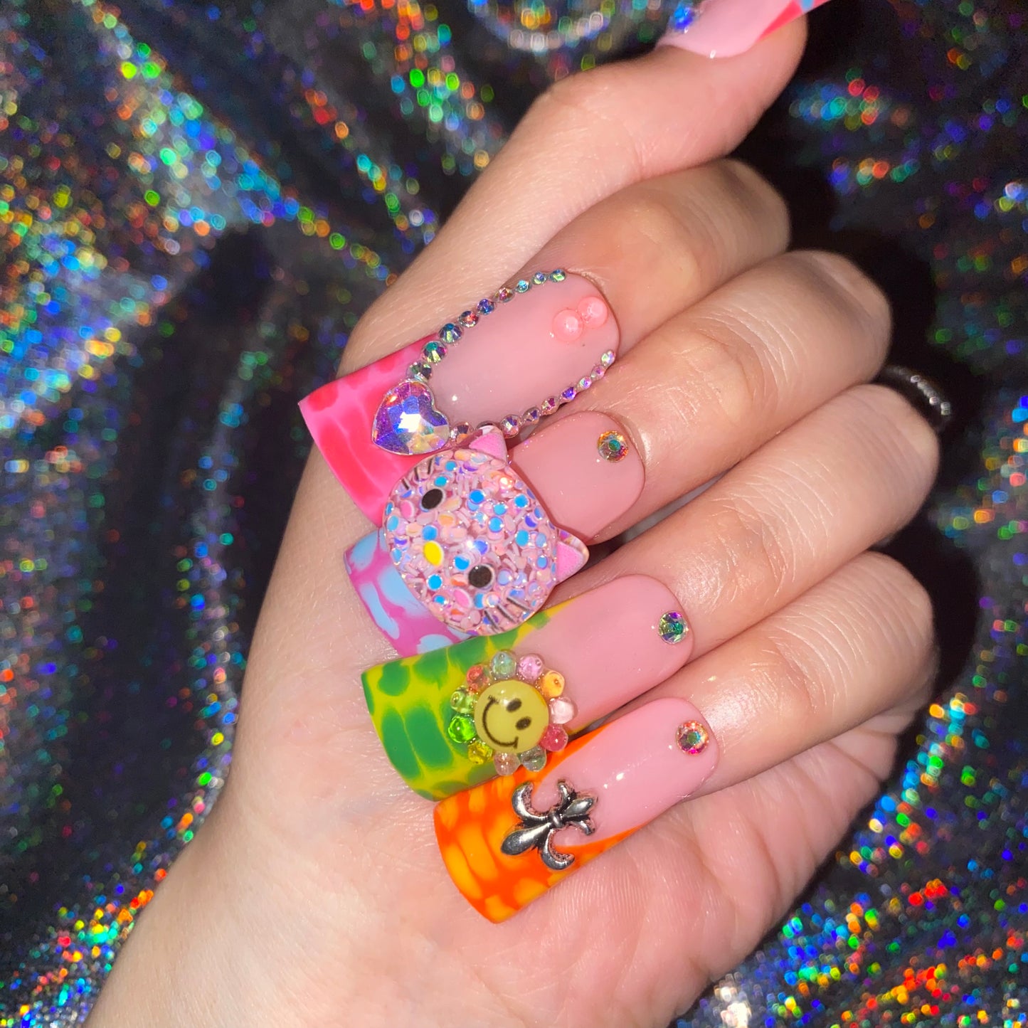 Y89-duck handmade customize acrylic press on nails--Missunails