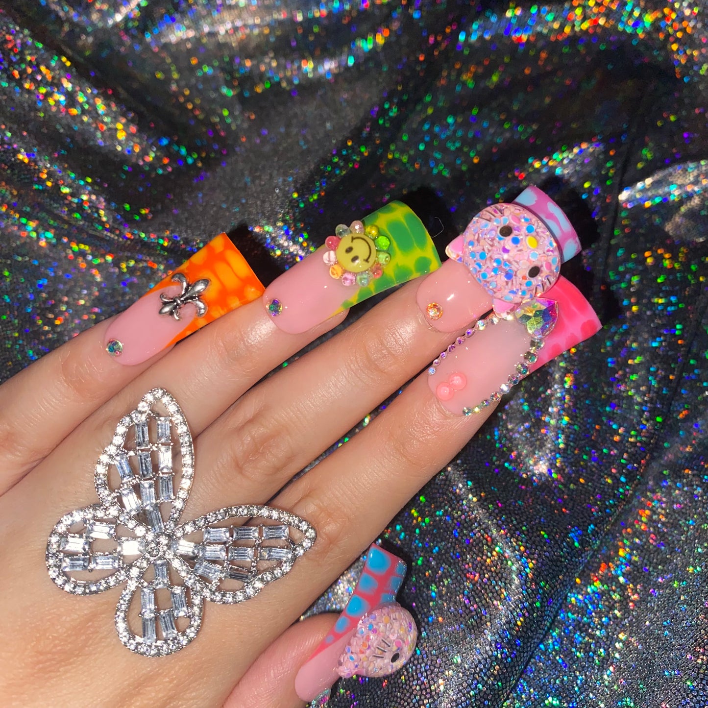 Y89-duck handmade customize acrylic press on nails--Missunails