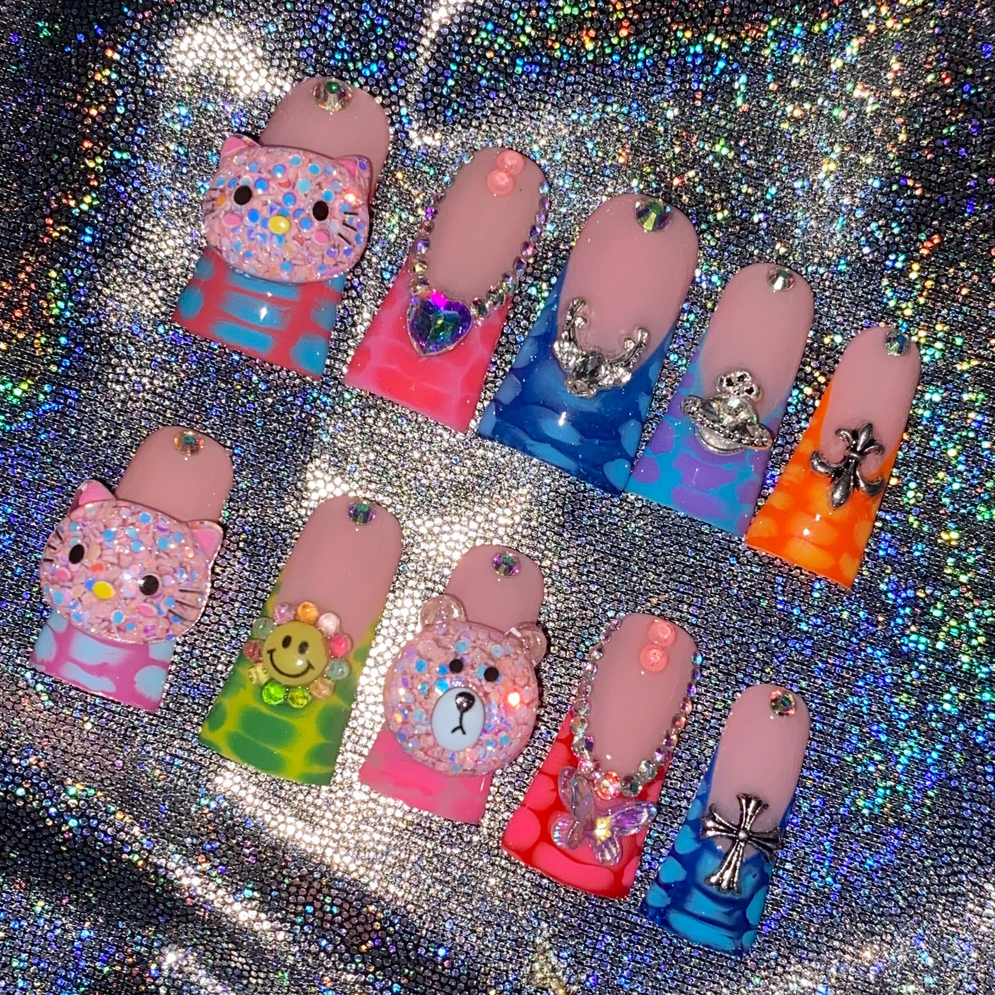 Y89-duck handmade customize acrylic press on nails--Missunails