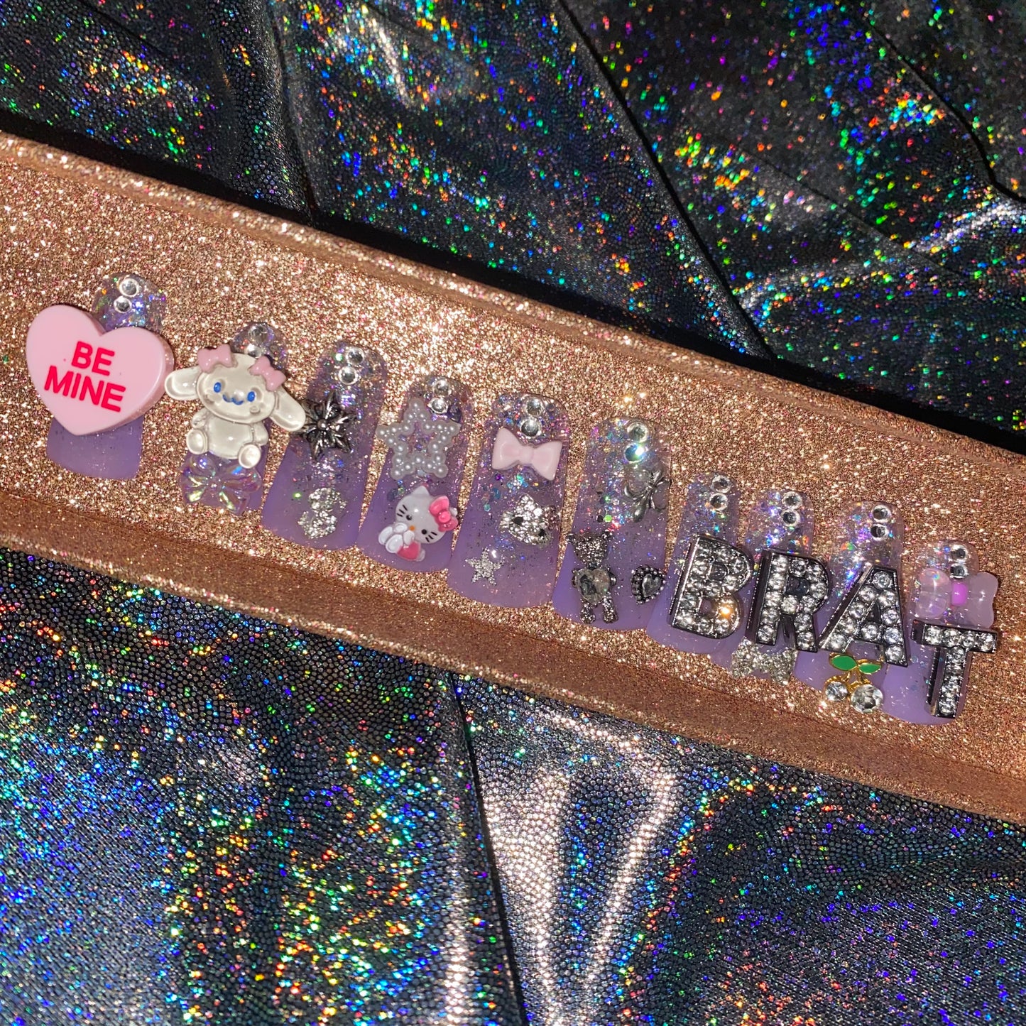 BRAT--duck handmade customize acrylic press on nails--Missunails