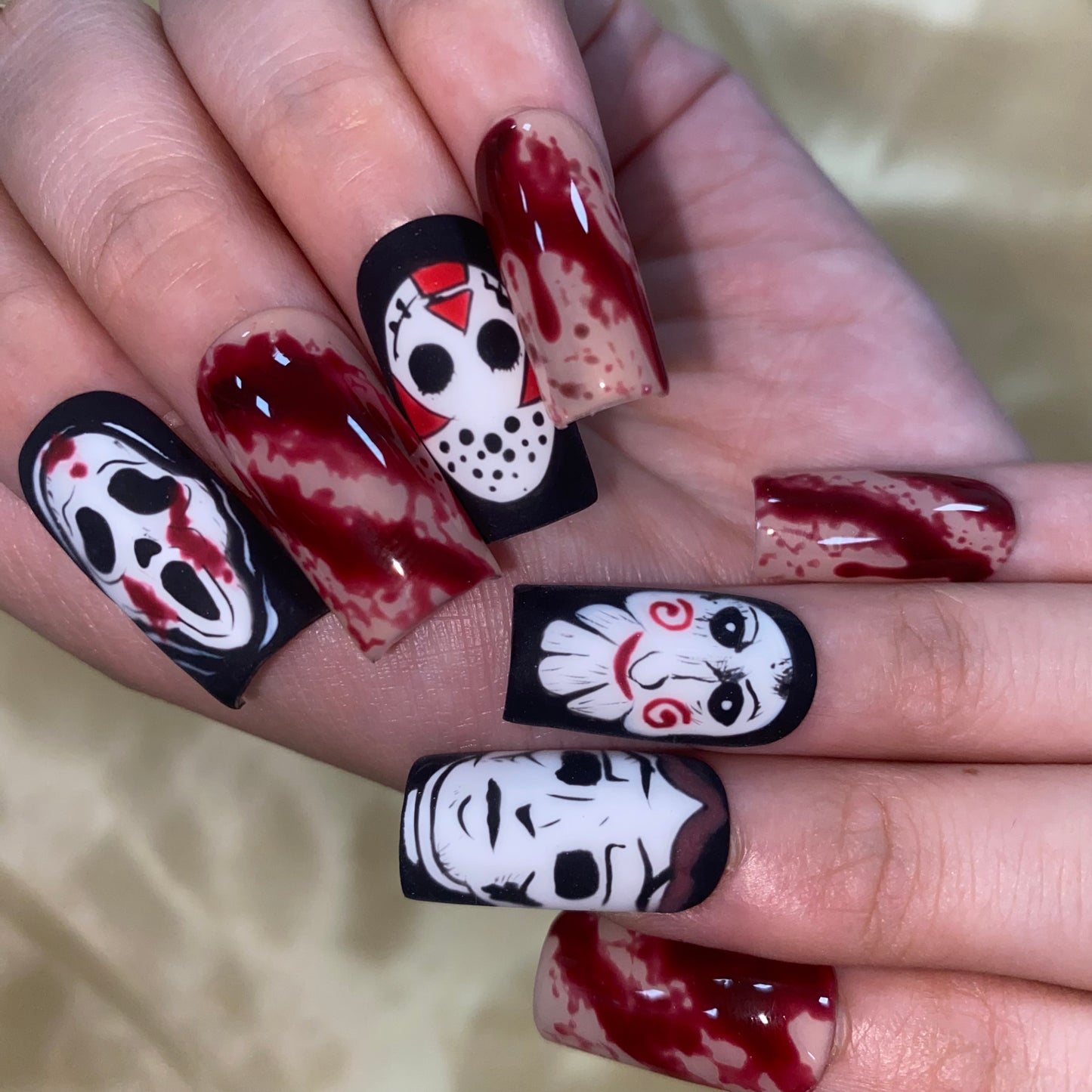 P1-handmade customize halloween acrylic press on nails--Missunails