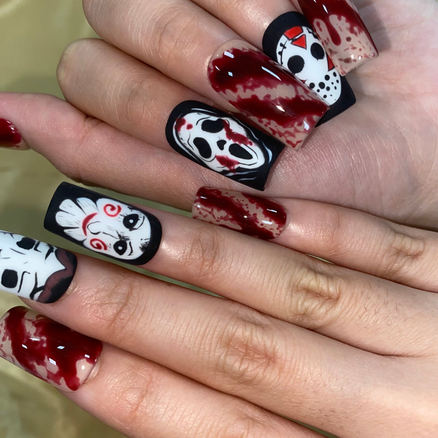 P1-handmade customize halloween acrylic press on nails--Missunails