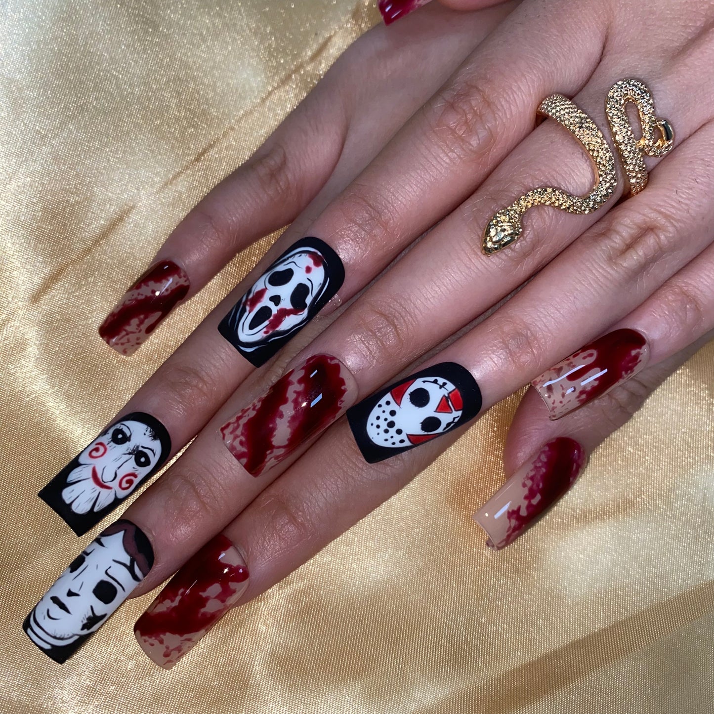 P1-handmade customize halloween acrylic press on nails--Missunails