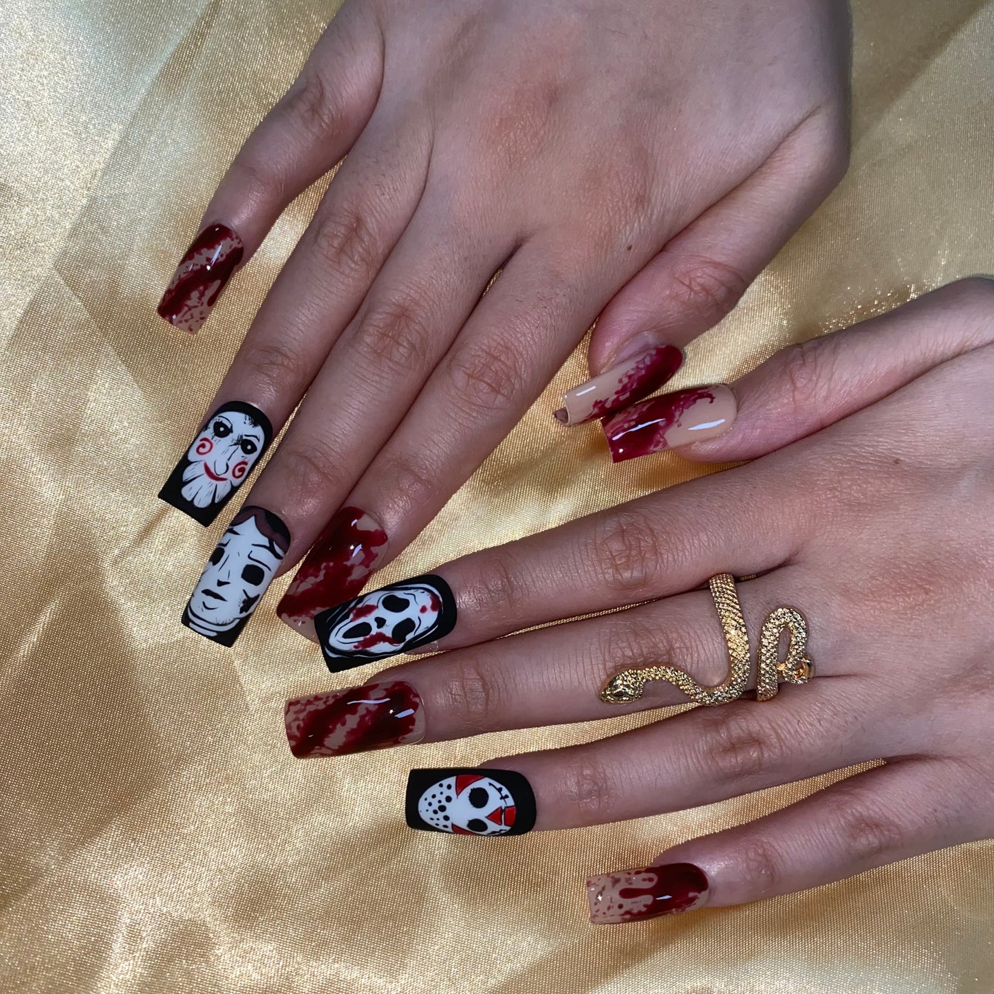 P1-handmade customize halloween acrylic press on nails--Missunails