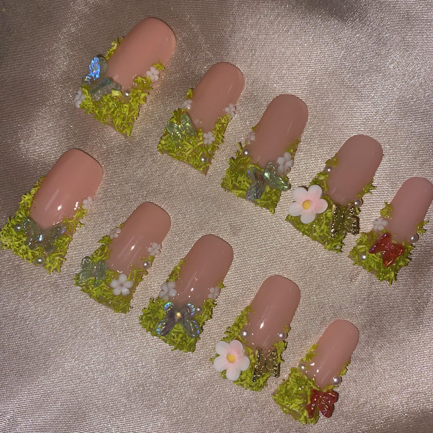 moss nails-handmade customize acrylic press on nails--Missunails
