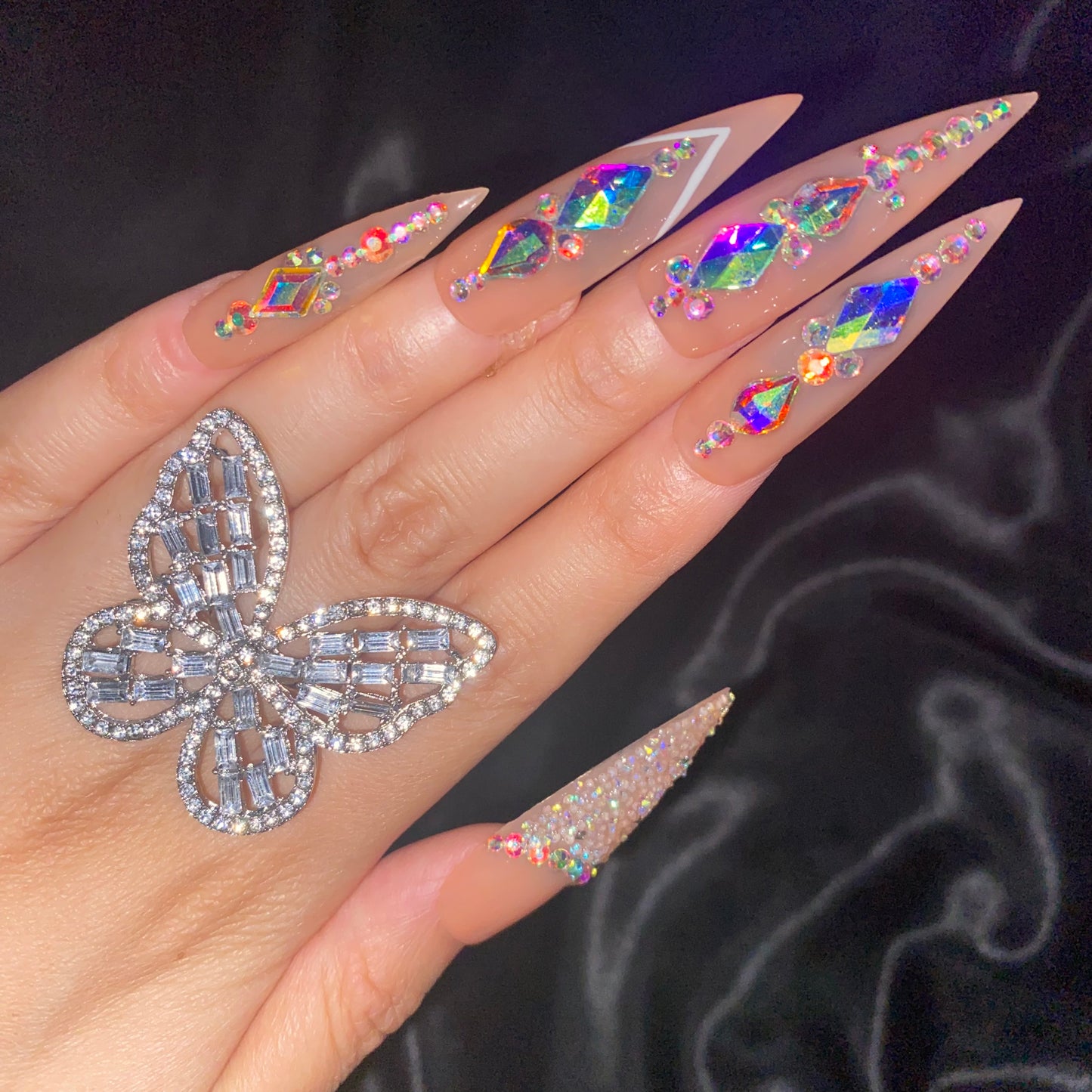 S313-handmade customize acrylic press on nails--Missunails