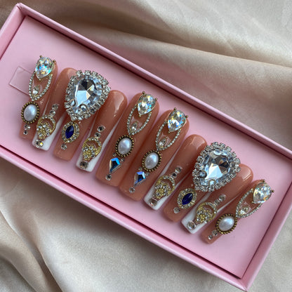 Luxurious handmade nails-- handmade customize acrylic press on nails--Missunail