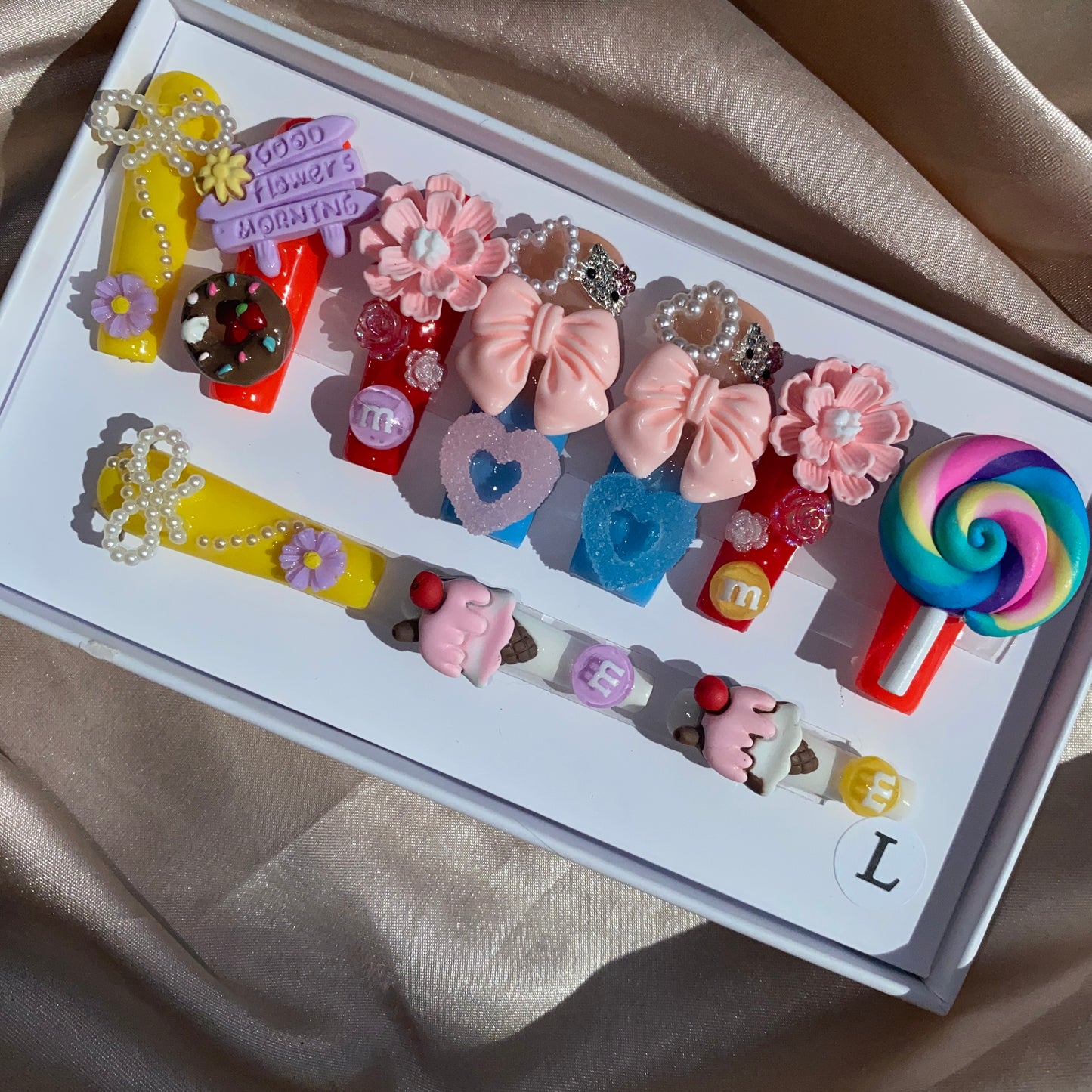 lollipop nails -- handmade customize acrylic press on nails--Missunails