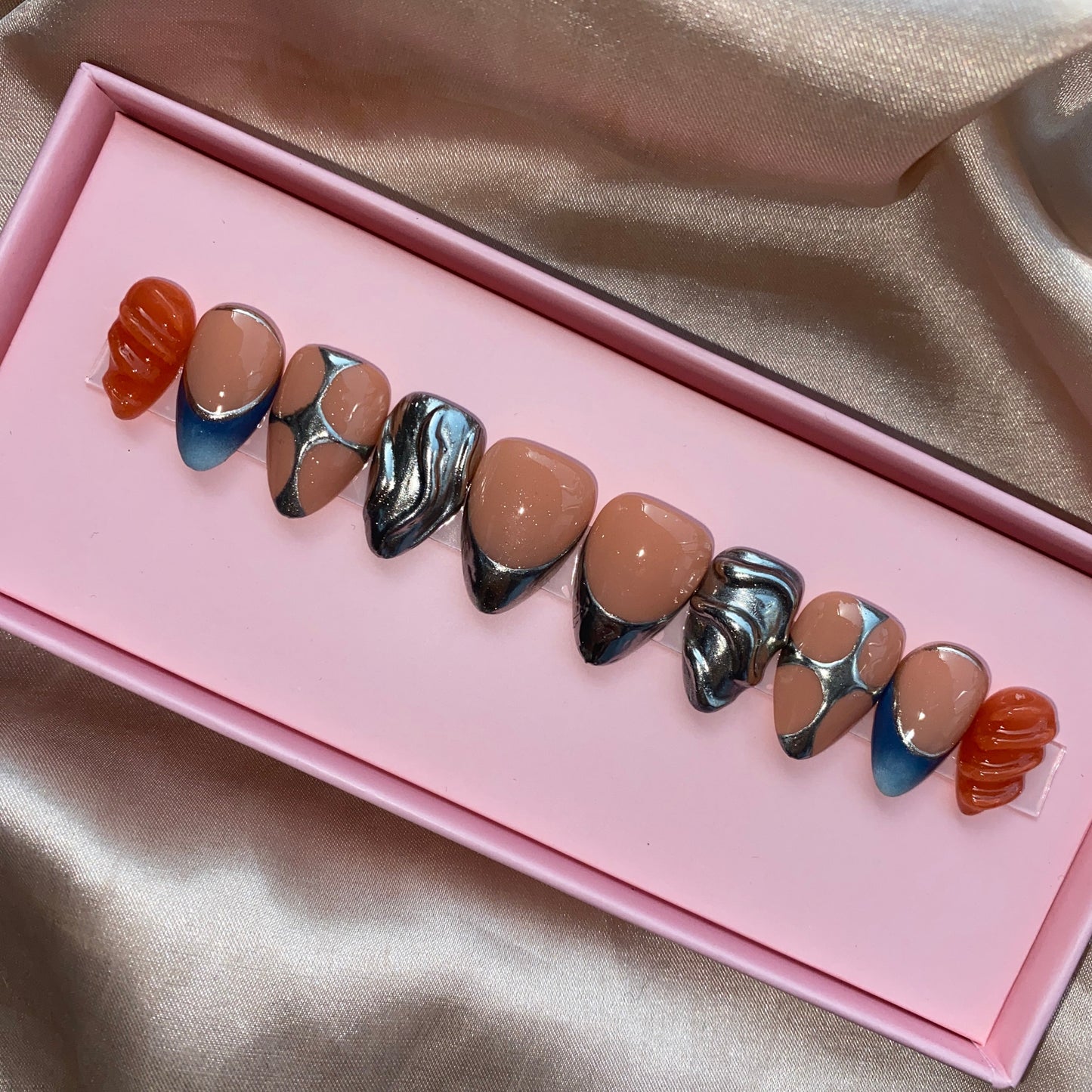 Cute short nails -- handmade customize acrylic press on nails--Missunail