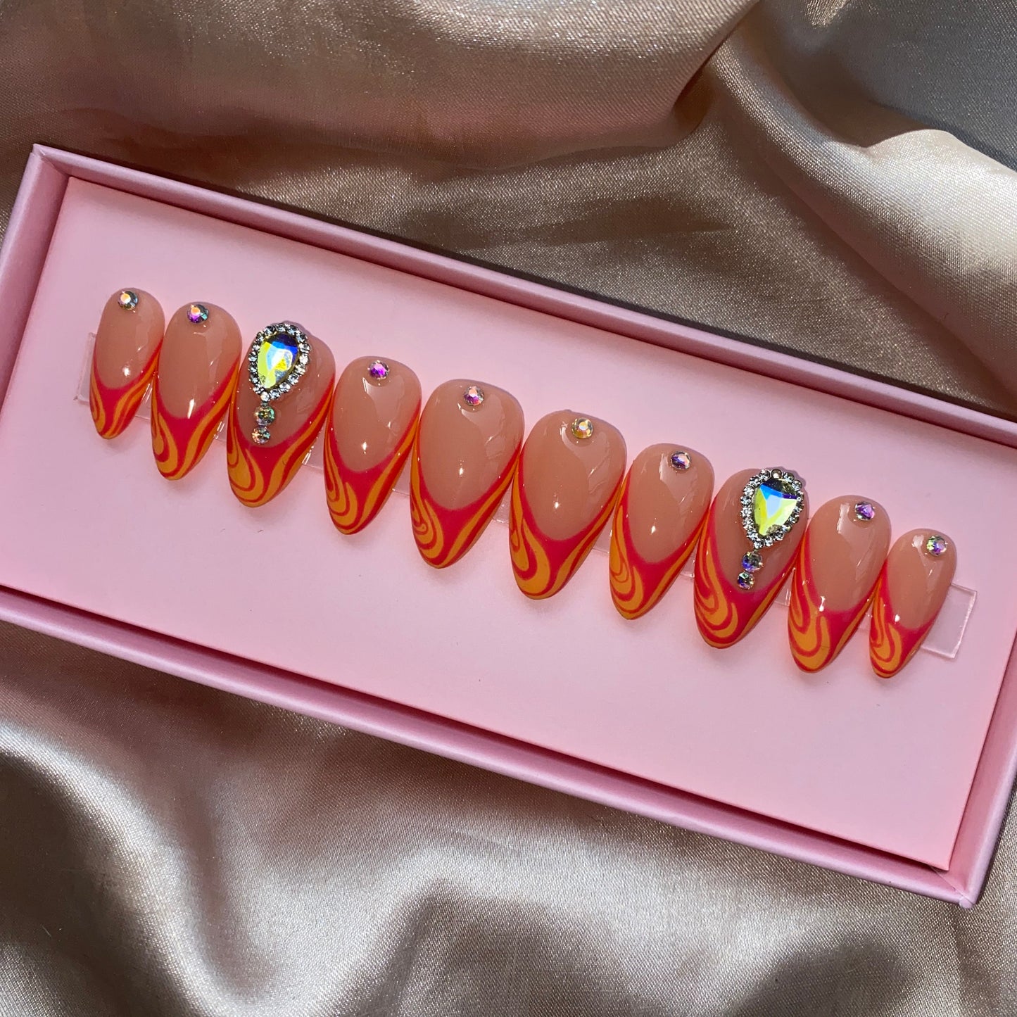 Cute short nails -- handmade customize acrylic press on nails--Missunail